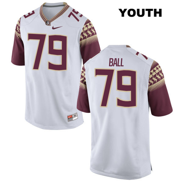 Youth NCAA Nike Florida State Seminoles #79 Josh Ball College White Stitched Authentic Football Jersey TMF7369BO